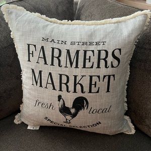 Shabby chic farmers market Main Street pillow